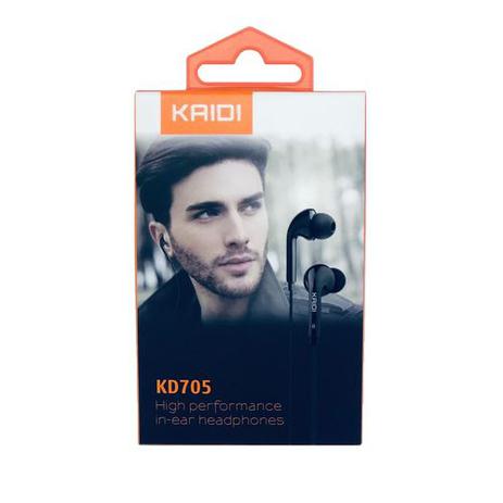  - Fones - preta - Central - unidade    Cod. FONE DE OUVIDO KD-705