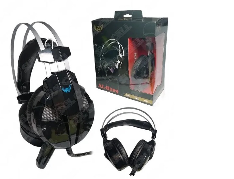  - Headset - preta - Central - unidade    Cod. HEADSET GAMER AL-H109