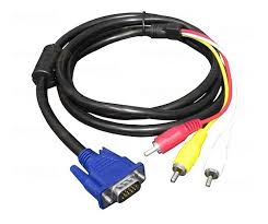  - Cabos  - preta - Central - unidade    Cod. CABO VGA/ RCA PLUGX
