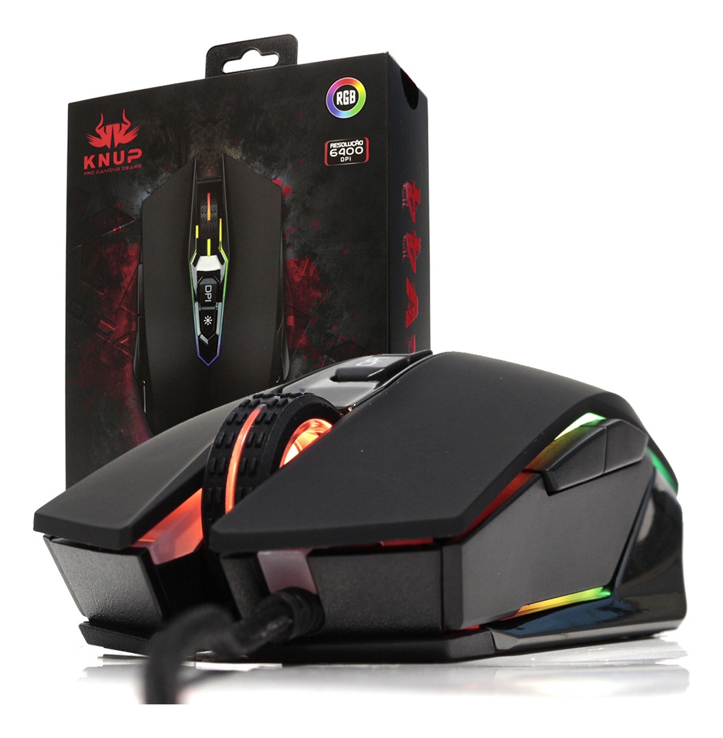  - Mouse - preta - Central - unidade    Cod. MOUSE GAMER KP-V44