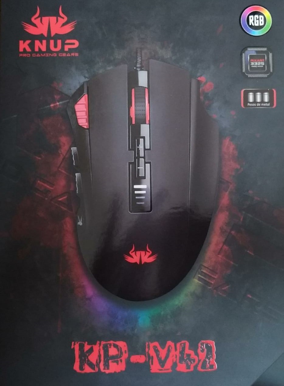  - Mouse - preta - Central - unidade    Cod. MOUSE GAMER KP-V42