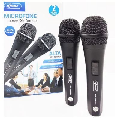  - Microfone - preta - Central - unidade    Cod. MICROFONE KP-M0015