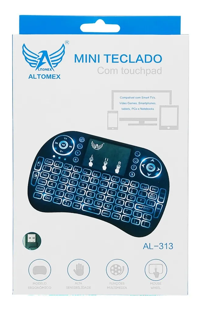  - Teclado - preta - Central - unidade    Cod. MINI TECLADO AL-313