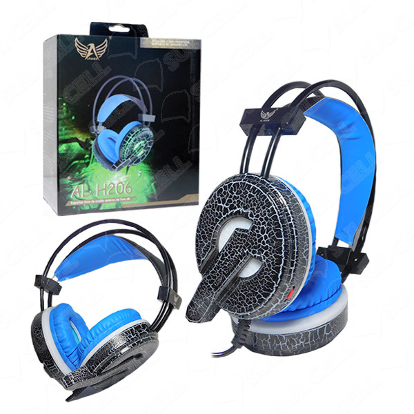  - Headset - preta - Central - unidade    Cod. HEADSET GAMER AL-H206