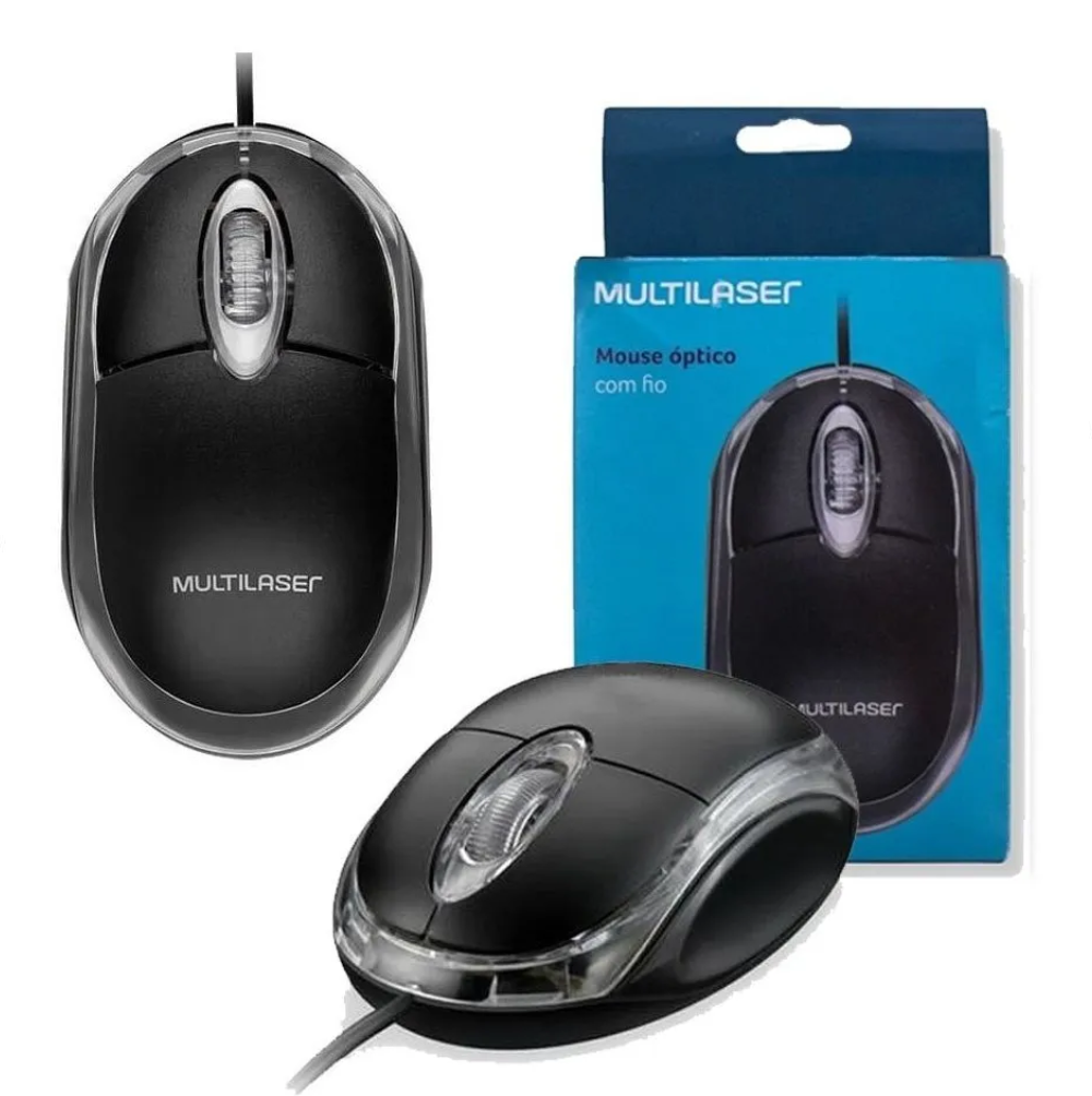  - Mouse - preta - Central - unidade    Cod. MOUSE PTICO MULTI MO179