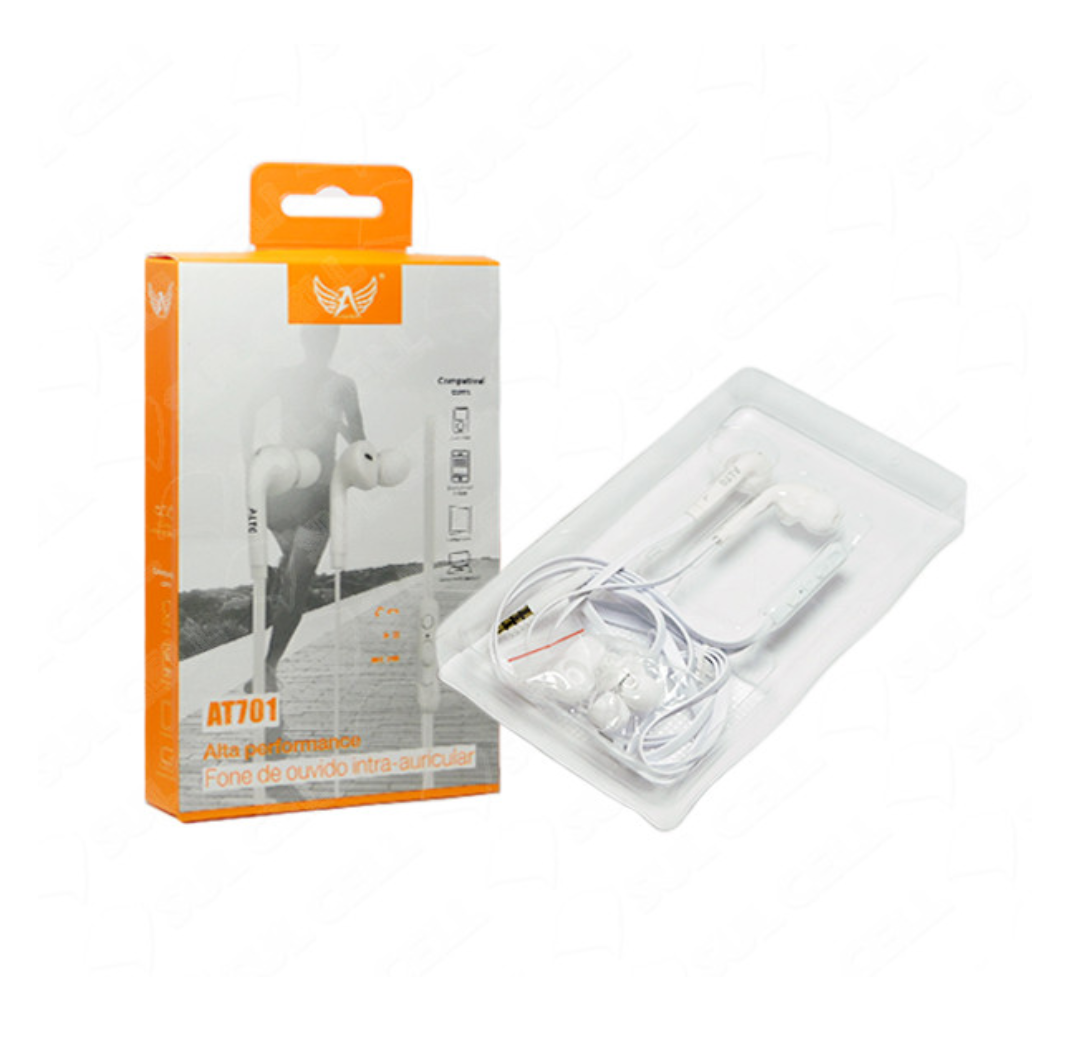  - Fones p2 - preta - Central - unidade    Cod. FONE DE OUVIDO AT-701