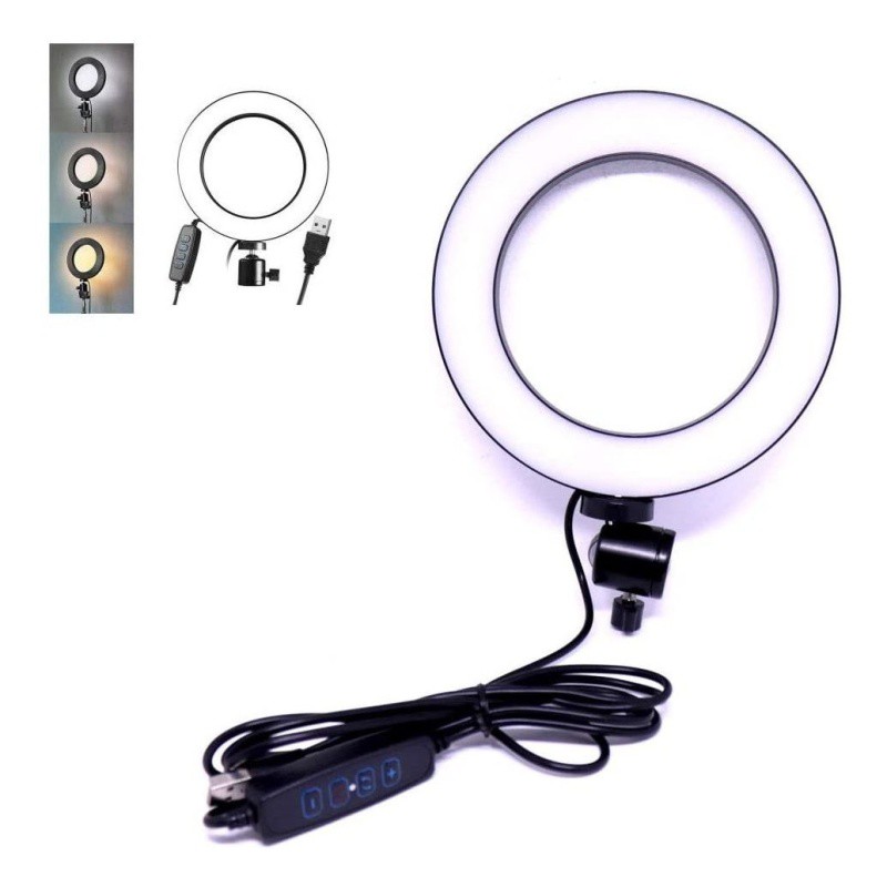  - Ring Light - tricolor - Central - unidade    Cod. RING LIGHT 6 POLEGADAS KP-PL16