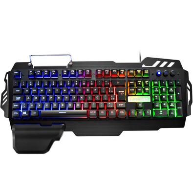  - Teclado - Multilaser - unidade    Cod. TC210 Teclado Gamer Warrior Zuberi Metal RGB Com F