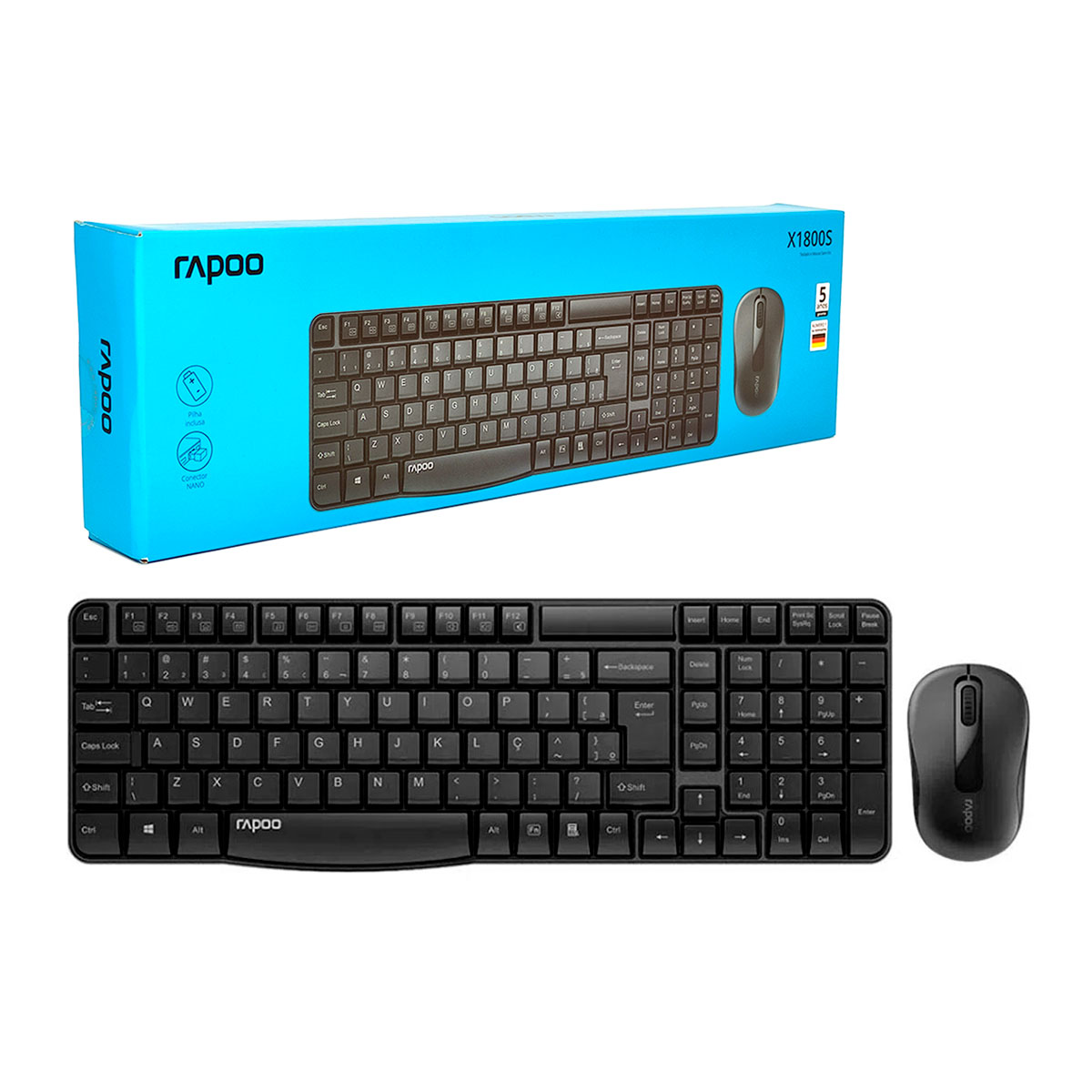 - Teclado - preta - Central - unidade    Cod. TECLADO MOUSE RA001