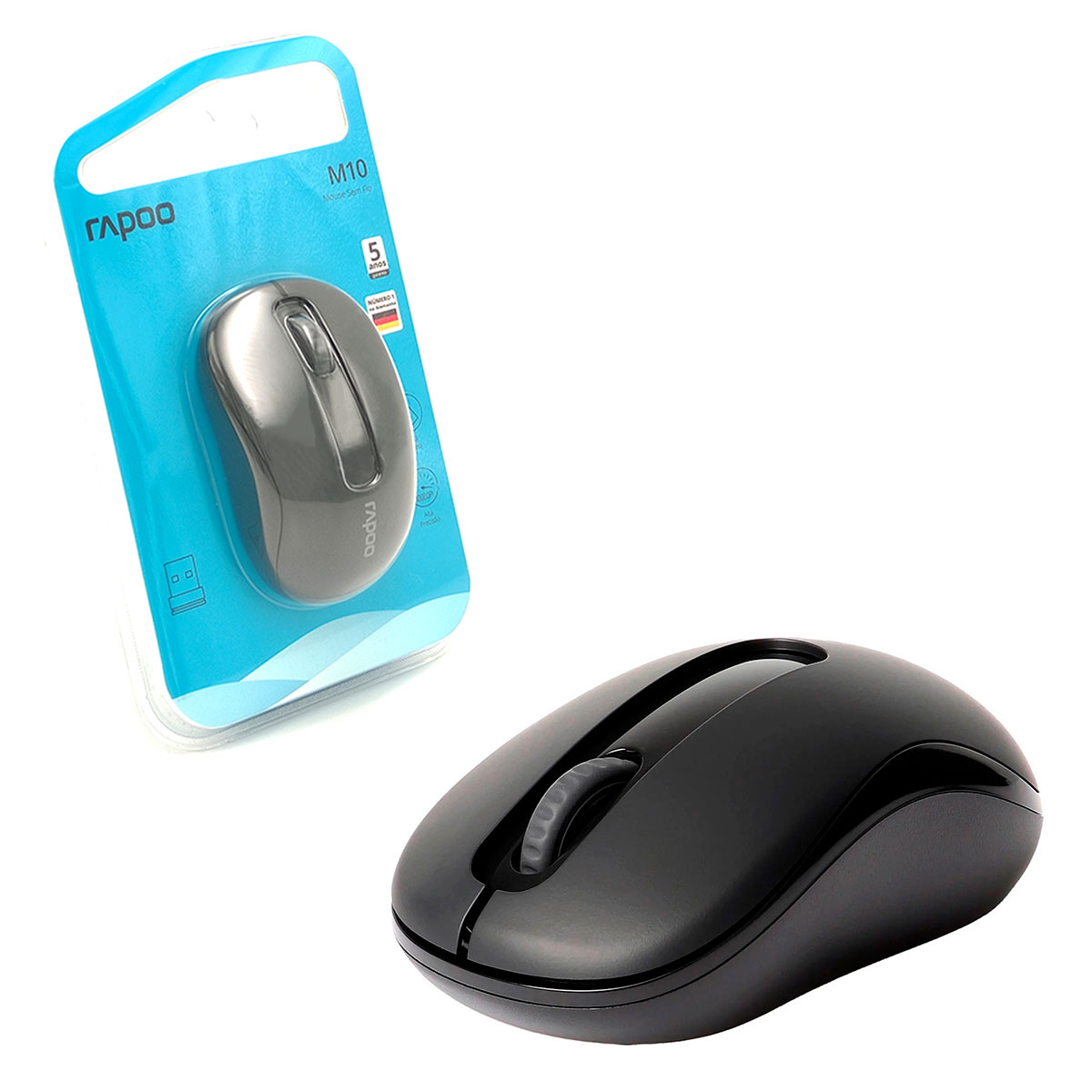  - Mouse - preta - Central - unidade    Cod. MOUSE SEM FIO RAPOO RA007