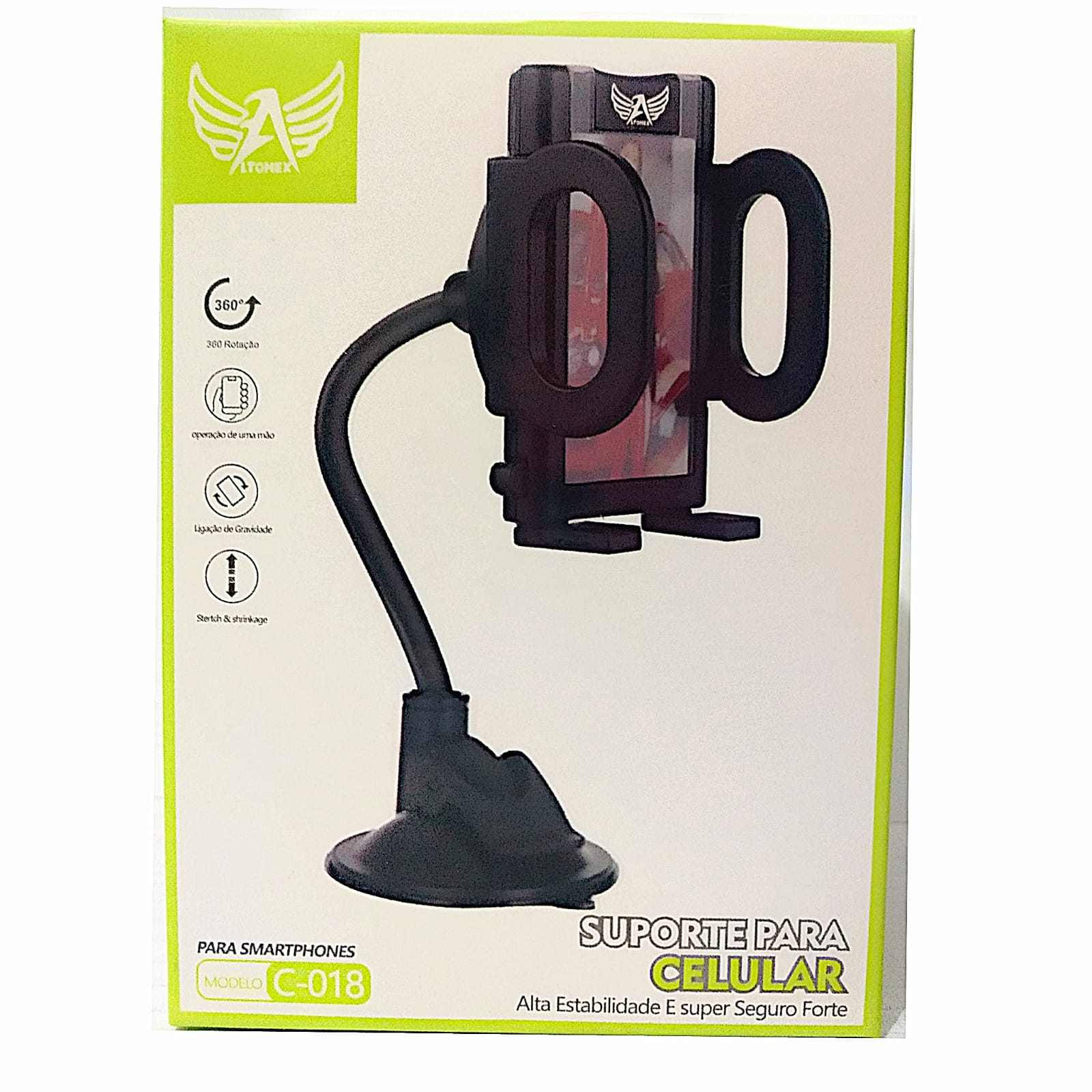  - Suporte para GPS - preta - Central - unidade    Cod. SUPORTE VEICULAR C-018