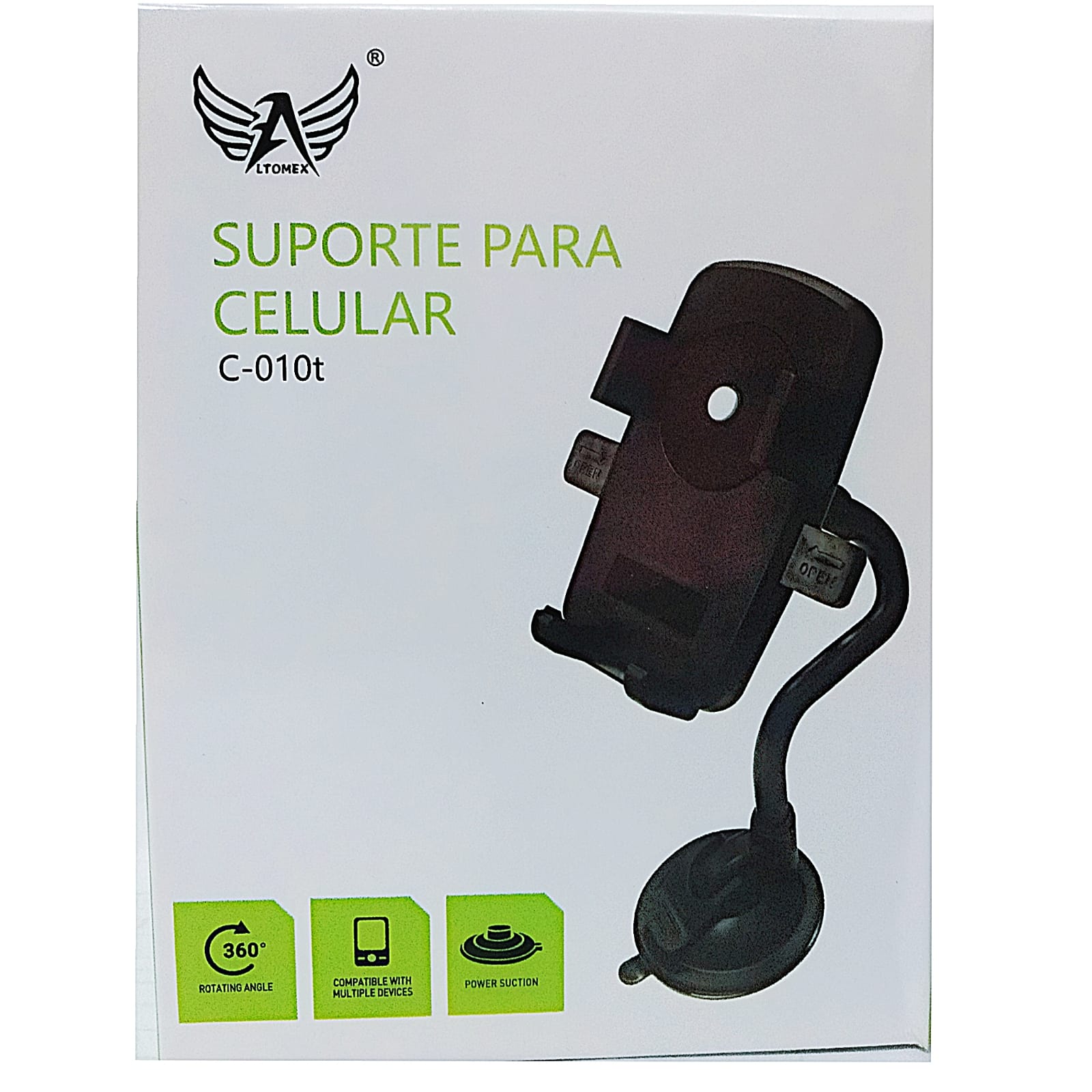  - Suporte para GPS - preta - Central - unidade    Cod. SUPORTE VEICULAR C-010T