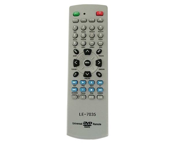  - Controle TV - cinza claro - Central - unidade    Cod. CONTROLE REMOTO LELONG LE-7035