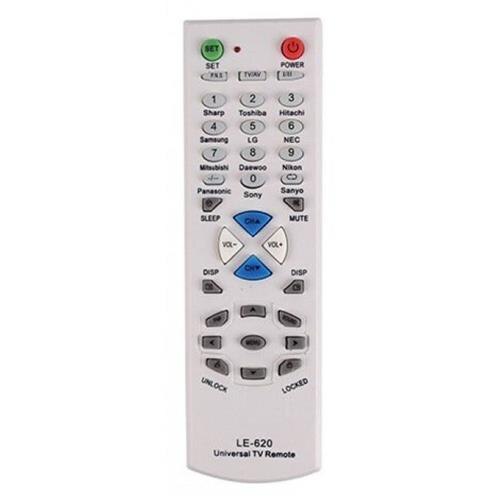  - Controle TV - branco - Central - unidade    Cod. CONTROLE REMOTO LELONG LE-620