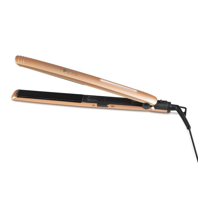  - Beleza - BIVOLT - dourado  - Central - unidade    Cod. PRANCHA MODELADORA ESSENZA MULTI EB068