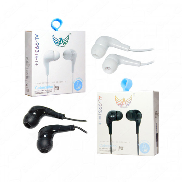  - Fones - AL-993 - preta - Central - unidade    Cod. FONE DE OUVIDO AL-993
