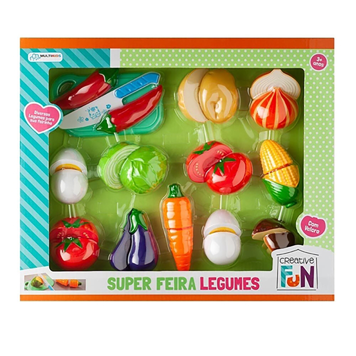 Brinquedo: Super Feira Legumes BR1110 - Brinquedo Feminino  - 3+ anos - Central - unidade    Cod. BRIN BR1110