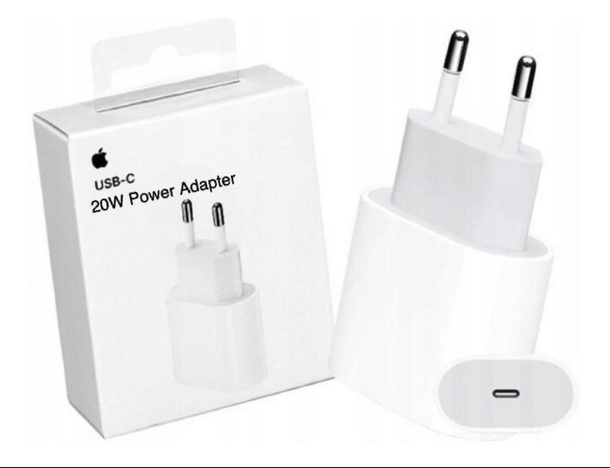  - Carregadores - branco - Central - unidade    Cod. FONTE USB C IPHONE 20W POWER ADAPTER