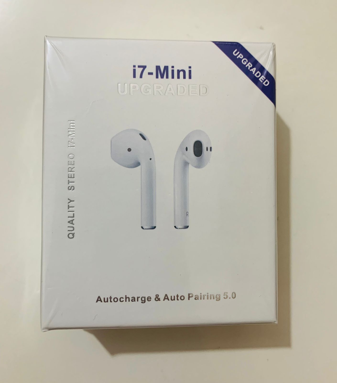  - Fones - I7 mini - branco - Central - unidade    Cod. FONE BLUETOOTH I7 TWS MINI