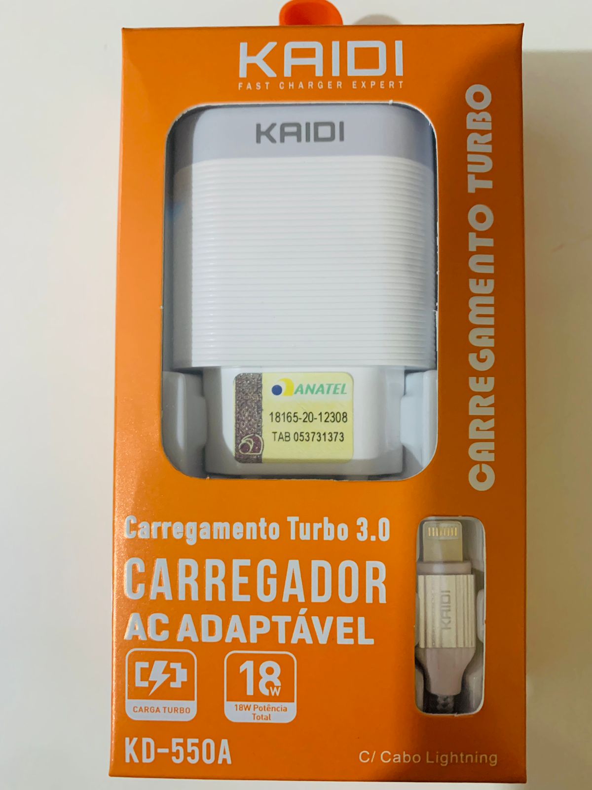  - Fontes - CARREGAMENTO TURBO - unidade    Cod. CARREGADOR TURBO KAIDI KD-550S