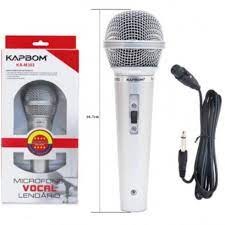 Microfone Profissional Com Fio Prata Lendrio - Microfone - Kapbom - unidade    Cod. KA-M303