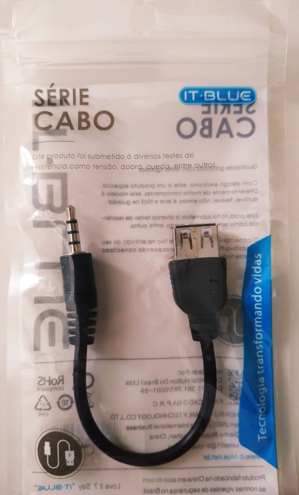  - Cabos     Cod. CABO P2 MACHO COM USV FMEA LE-1012