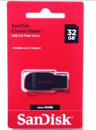  - Micro SD e Pendrive - preta - Central - unidade    Cod. PENDRIVE 32GB SANDISK