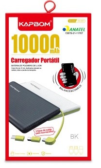  - Power Bank - Central - unidade    Cod. POWER BANK 10.000 MAH KA-951