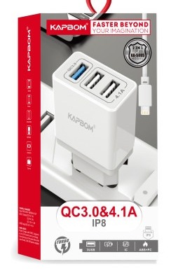  - Carregadores    Cod. CARREGADOR IPHONE 3 ENTRADAS USB KA-5085-5G 
