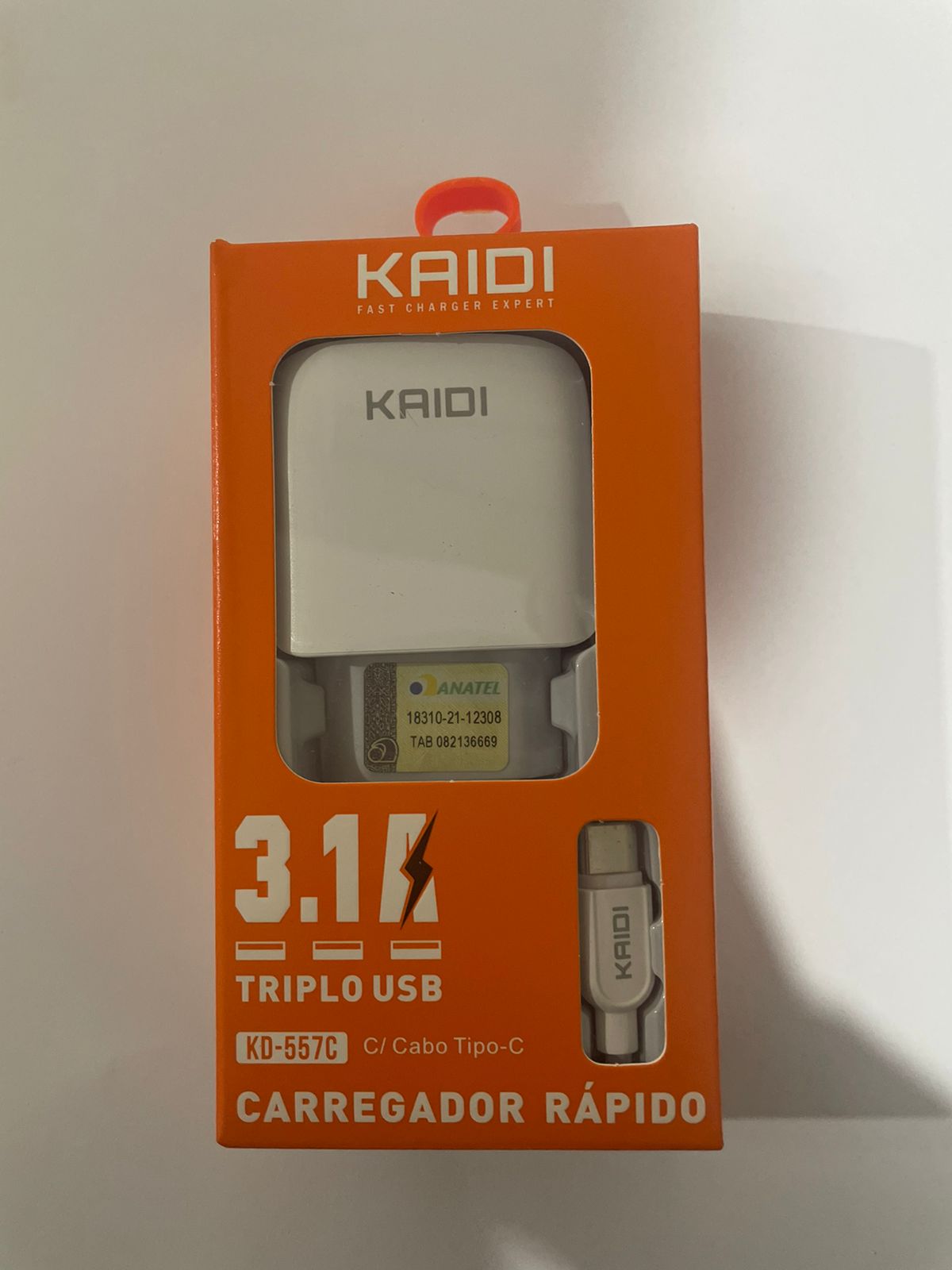  - Carregadores    Cod. CARREGADOR TIPO C 3 ENTRADAS USB KD-557C 