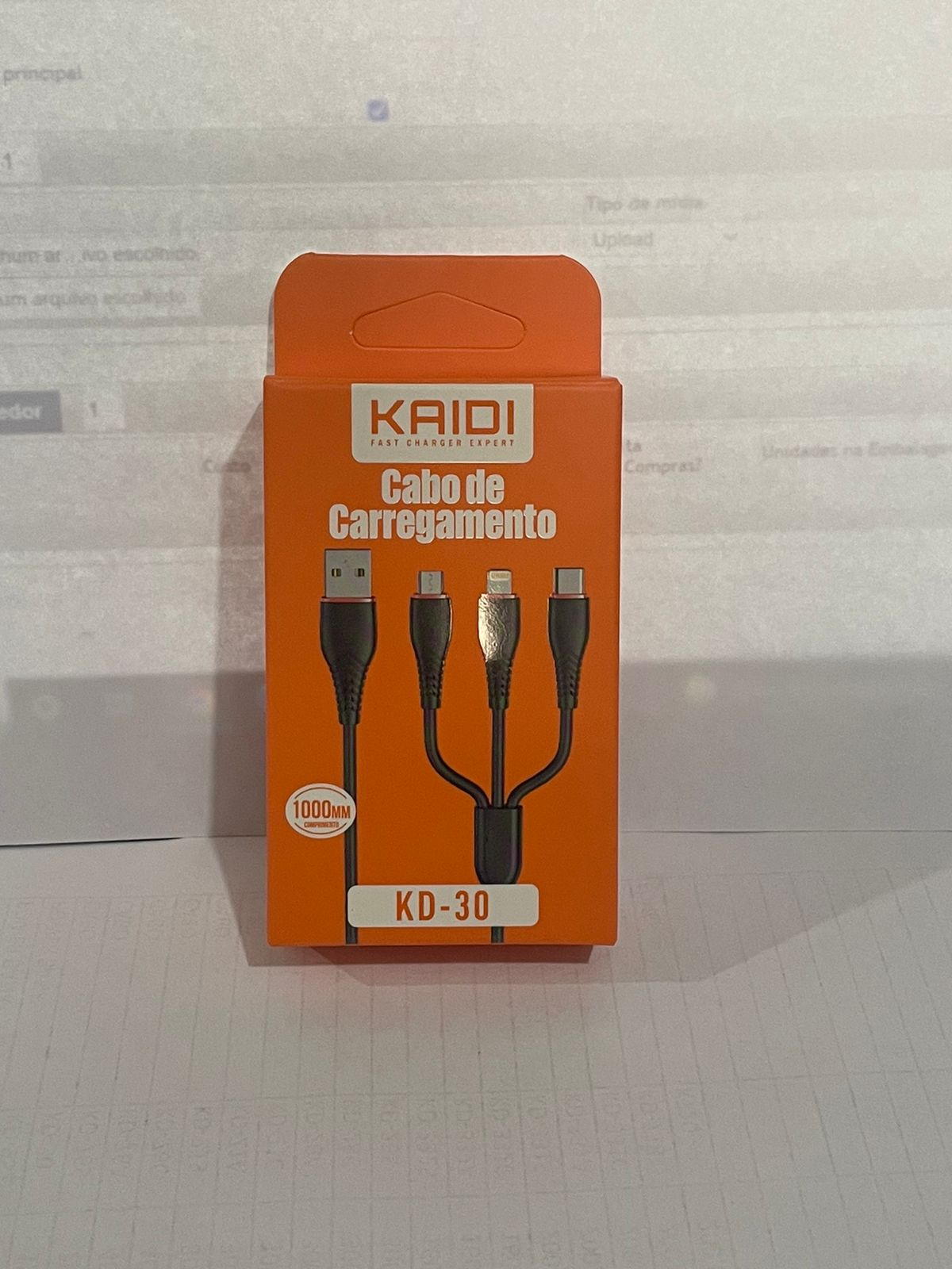  - Cabos  - unidade    Cod. CABO DE DADOS 3EM1 KD-30