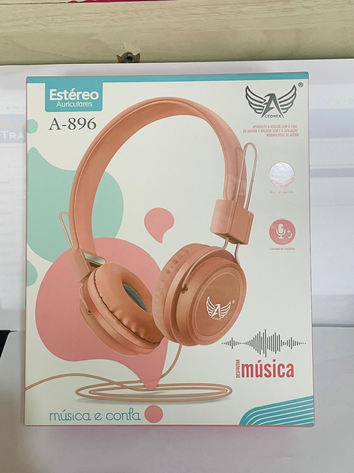 Fone de Ouvido P2 HeadSet Cores Variadas Acolchoado - Headphone - Altomex - unidade    Cod. A-896