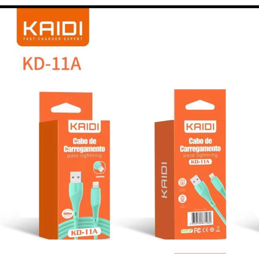  - Cabos Iphone - unidade    Cod. CABO DE DADOS KAIDI KD-11A