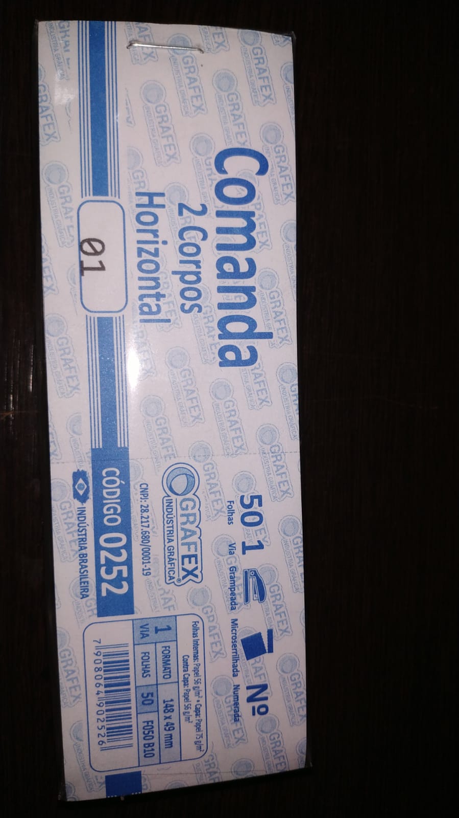 COMANDA 2 CORPOS HORIZONTAL - Embalagens - KIT    Cod. COD-0252