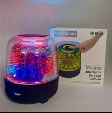 KA-8532 Caixa de Som Luminria Touch Bluetooth - Caixa de Som pequena - Kapbom - unidade    Cod. KA-8532 Caixa de Som Luminria Touch Bluetooth Aba