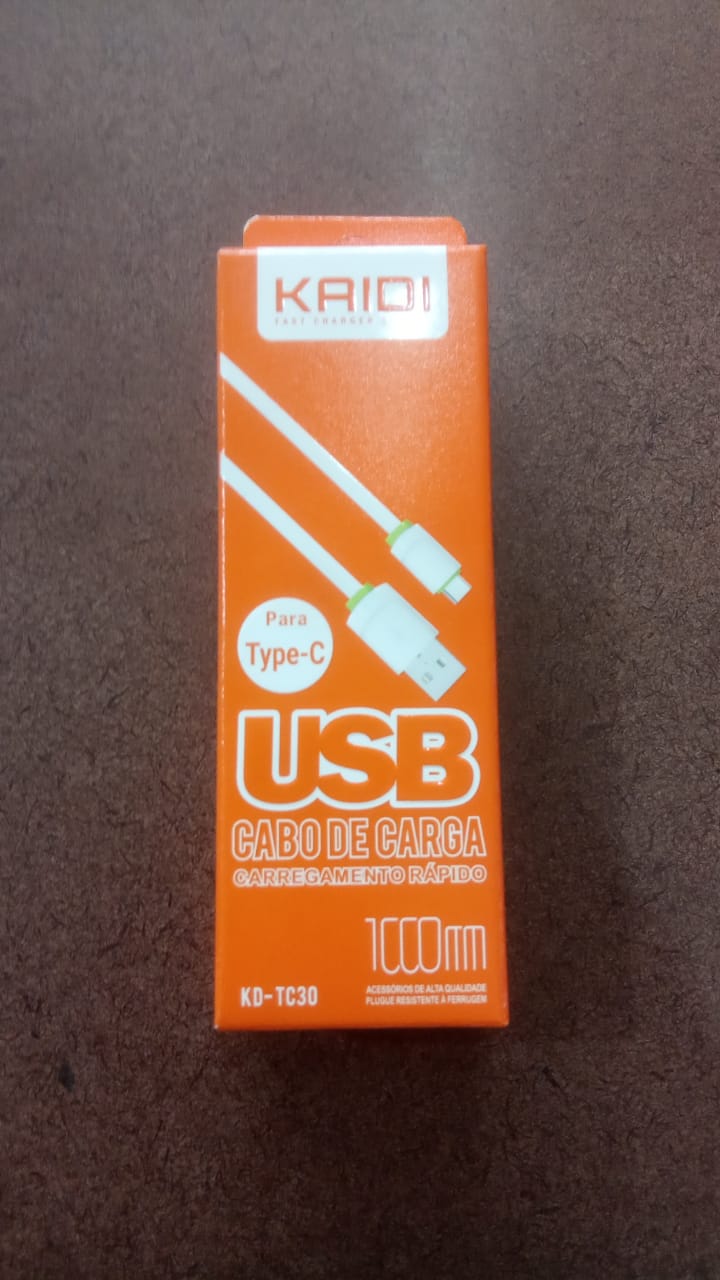  - Cabos  - Kaidi    Cod. CABO USB-C KD-TC30-TYPO-C 