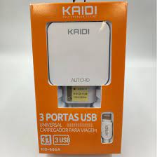  - Carregadores    Cod. CARREGADOR IPHONE 3 ENTRADAS USB KD-606A 