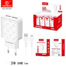  - Carregadores    Cod. CARREGADOR V8 2 ENTRADAS USB  KA-372-V8