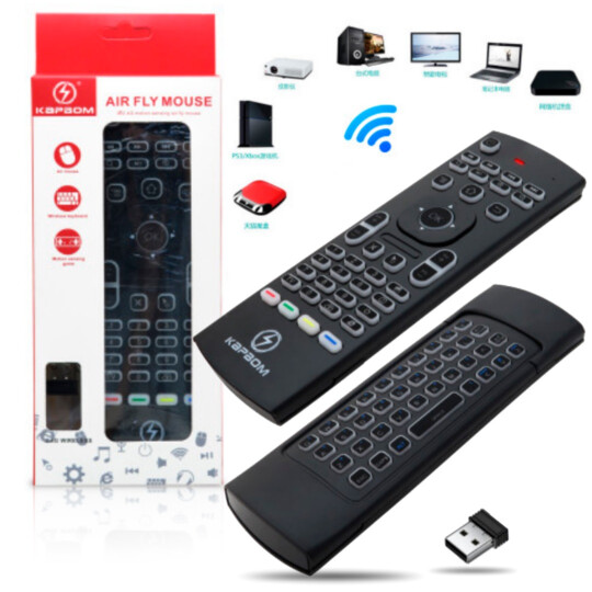  - Controle TV - Kapbom mini teclado - unidade    Cod. controle Smart TVs,TV Box,pc,tablets ka-1110