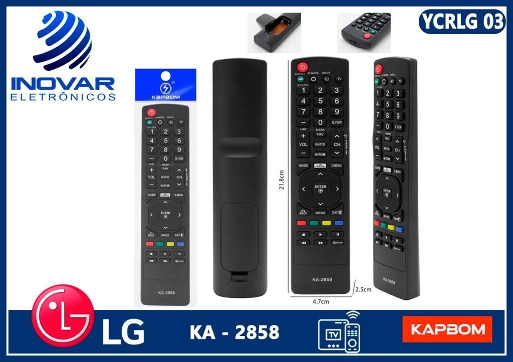  - Controle TV - TV LG - unidade    Cod. CONTROLE REMOTO KAPBOM KA-2858