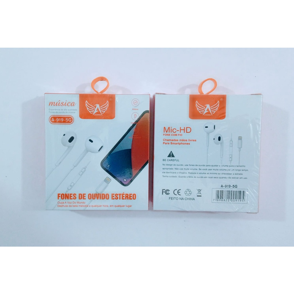  - Fones - Altomex - unidade    Cod. Fone para iphone  A-919-5G