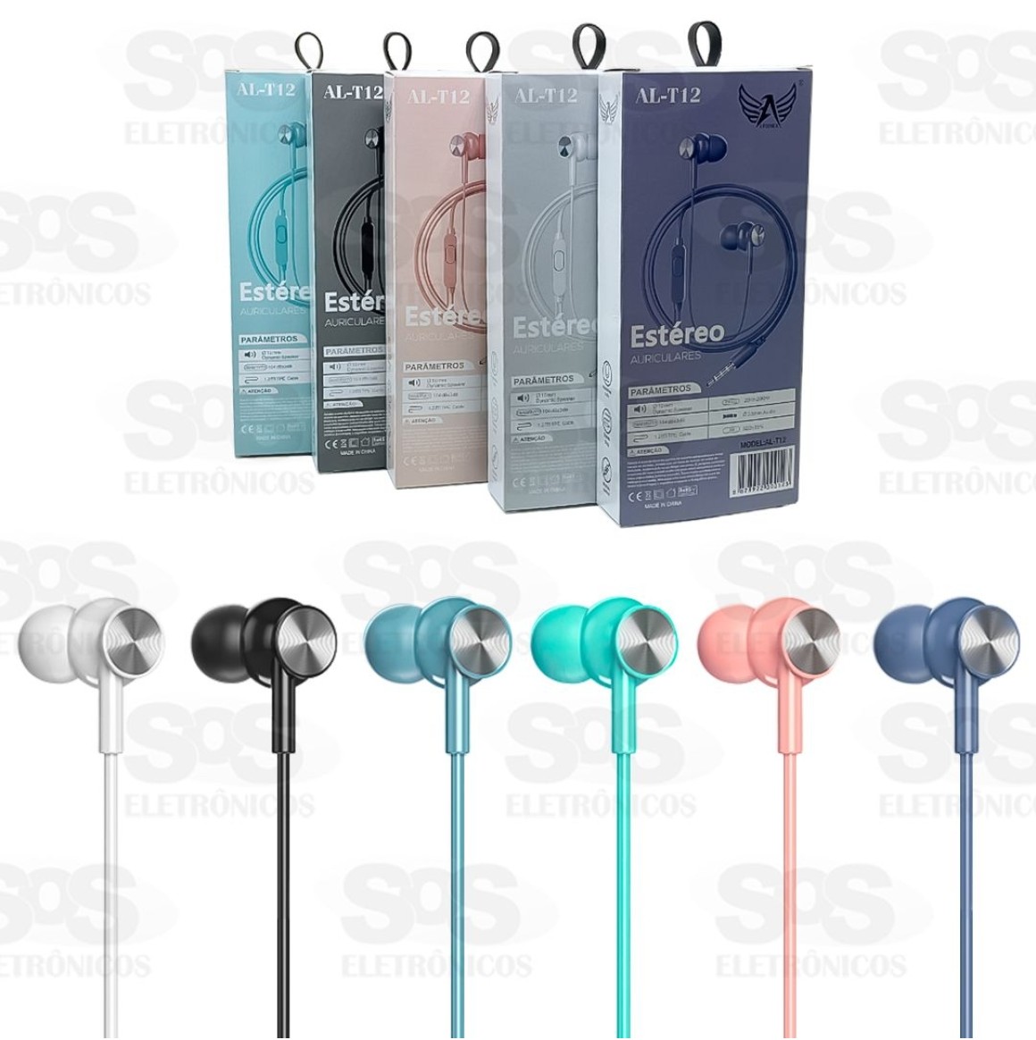  - Fones - Altomex - unidade    Cod. Fone de Ouvido Estreo  AL-T12