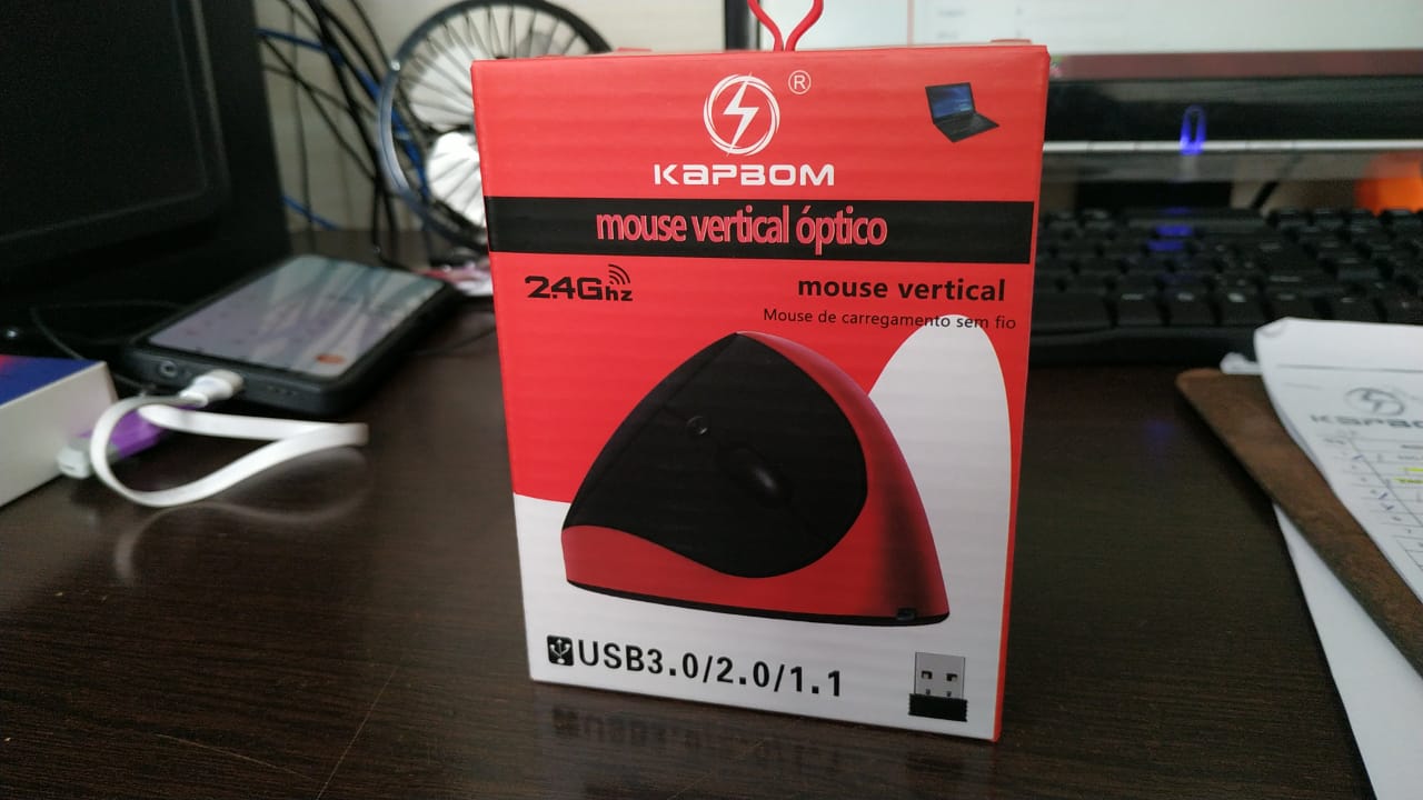  - Mouse - Kapbom - unidade    Cod. KA-625 Mouse Vertical ptico Sem Fio Mouse 