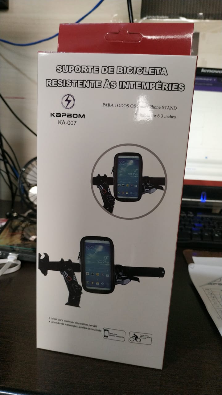 - Suporte - Kapbom    Cod. KA-007 Suporte de Celular Para Bicicleta 