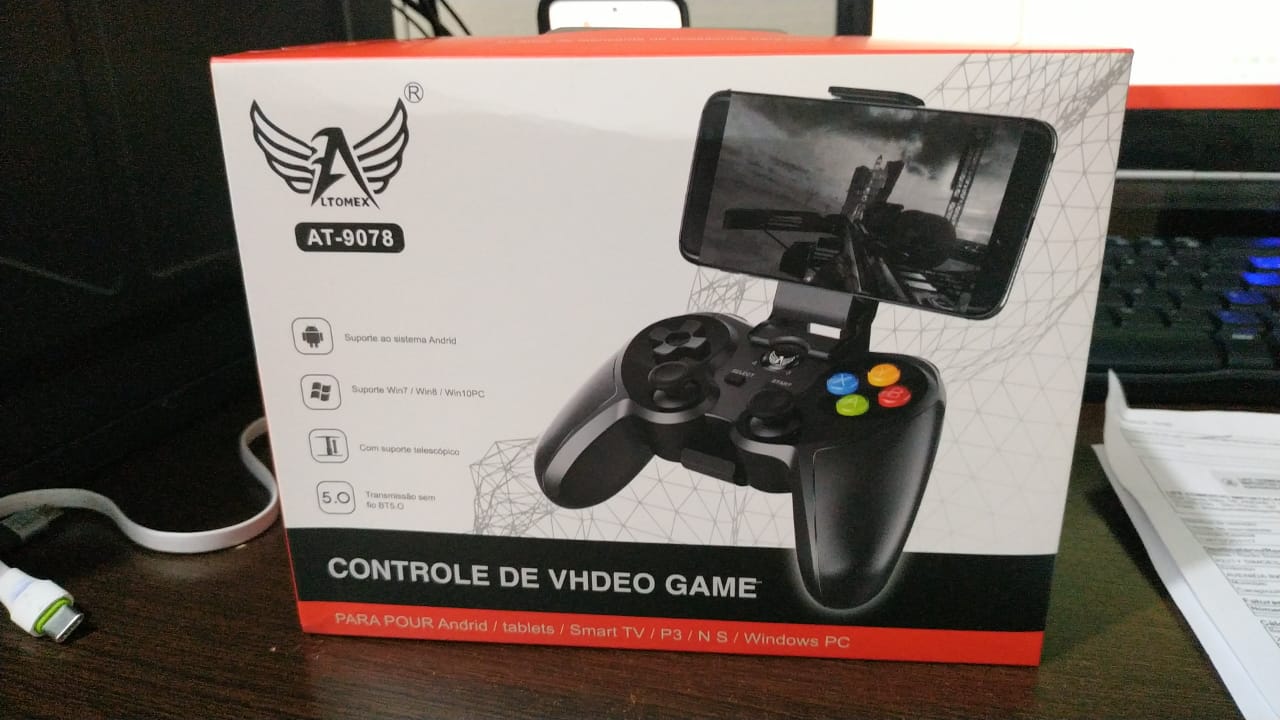  - Controle video game - Altomex - unidade    Cod. AT-9078 Controle de Vdeo Game Para Celular Blueto