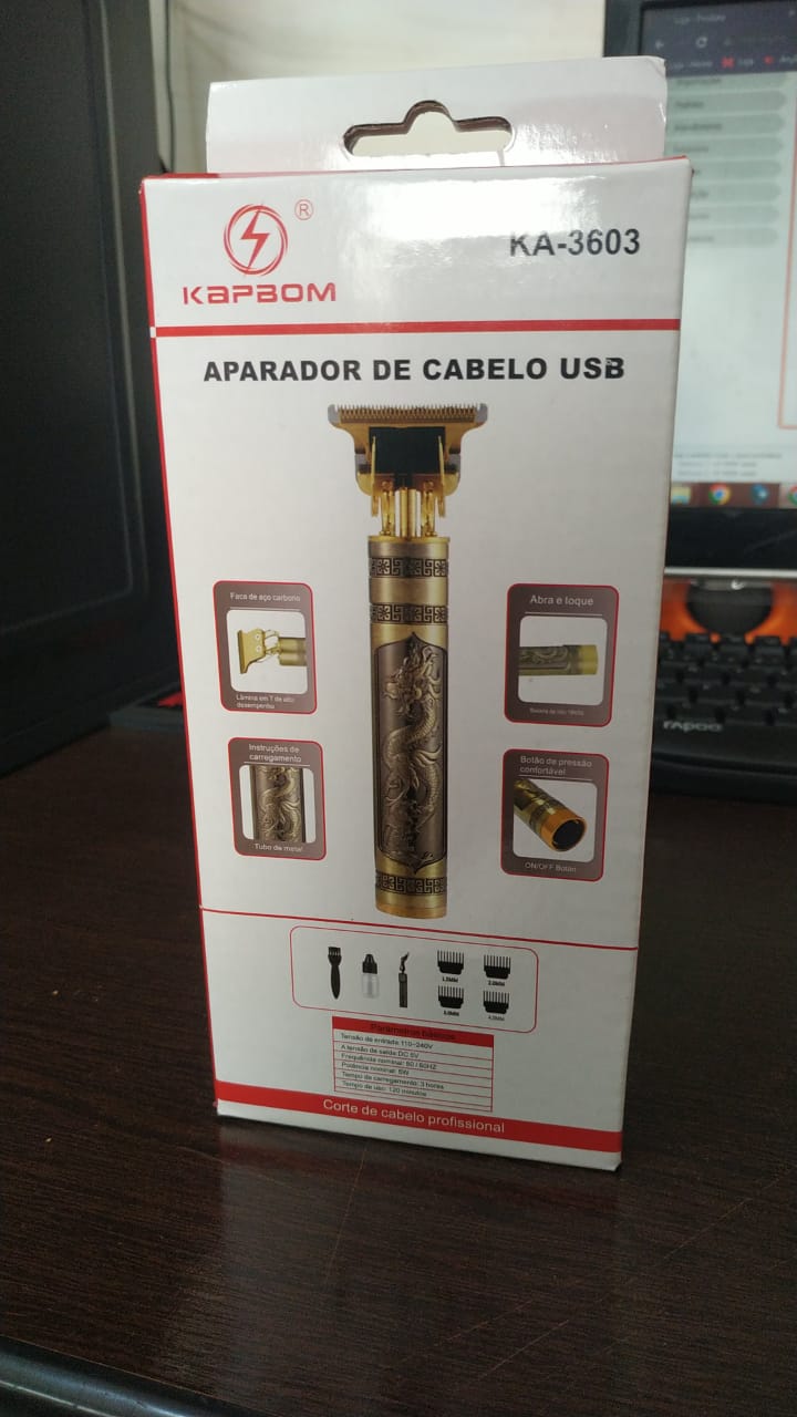  - Aparadores Eltricos  - Kapbom - unidade    Cod. Mquina de Cortar Cabelo E Barba KA-3603