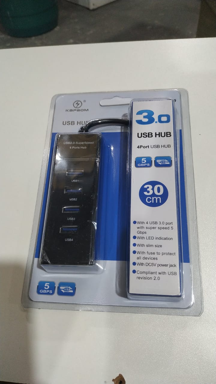  - Adaptadores  - Kapbom - unidade    Cod. KA-1169 USB Hub 4 Portas Expansor Rpido Ultra Vel