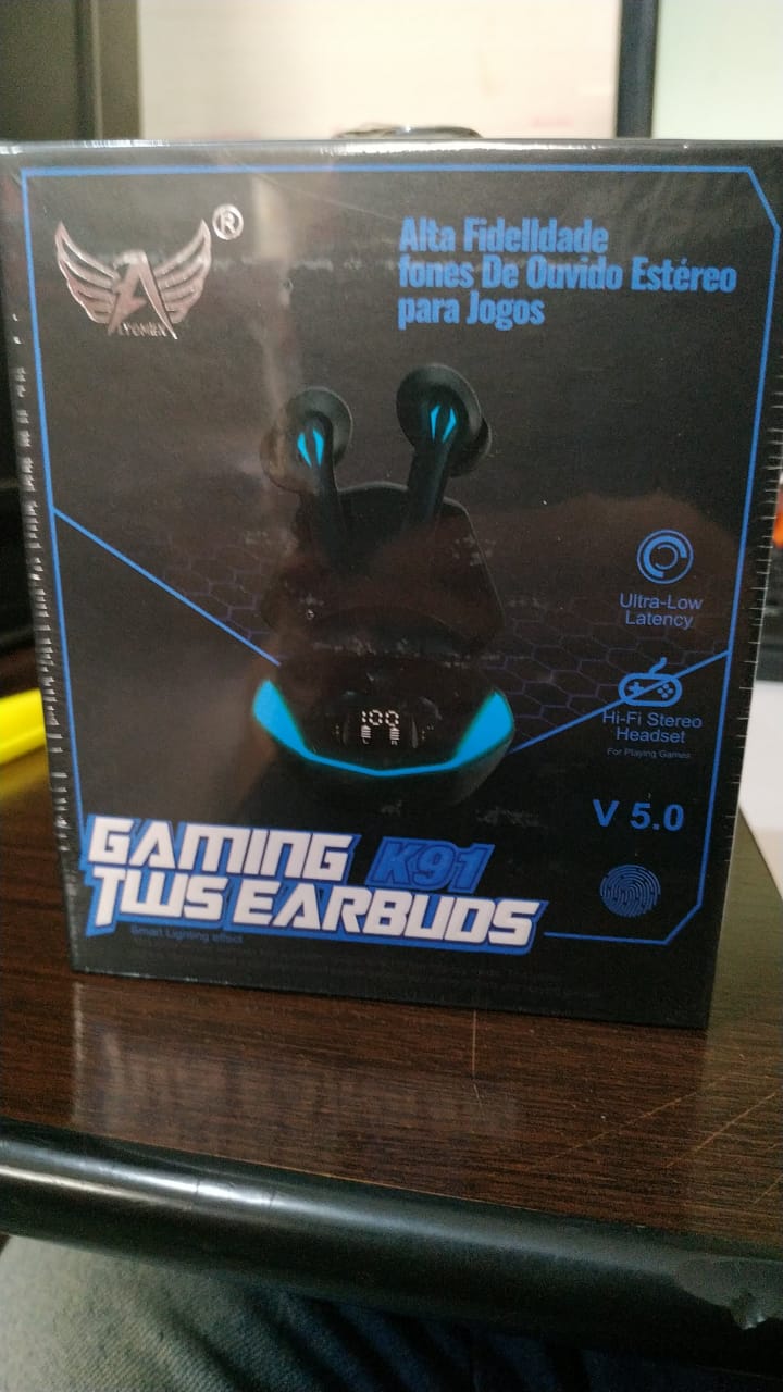  - Fones - Altomex LED iOS Android - unidade    Cod. K91 Fone de Ouvido Bluetooth Gamer 5.0 