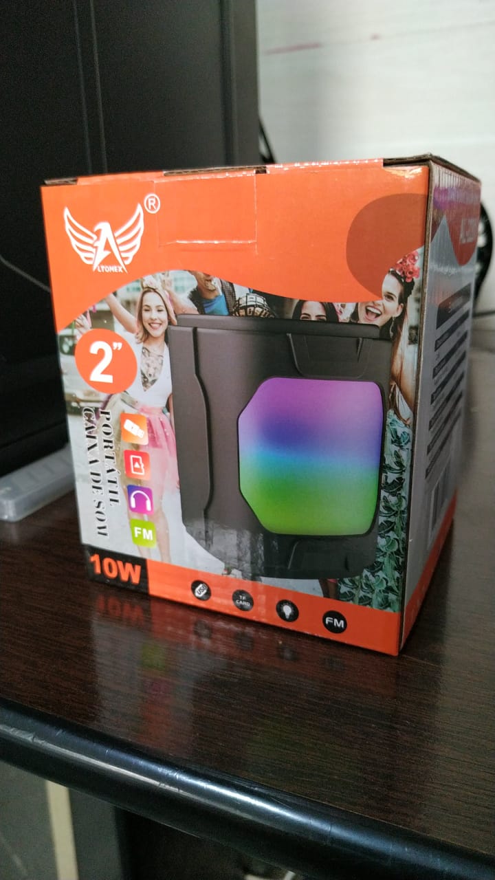  - Caixa de Som - Altomex - Central - unidade    Cod. AL-2281 Caixinha de Som Bluetooth Sem Fio Com LED 