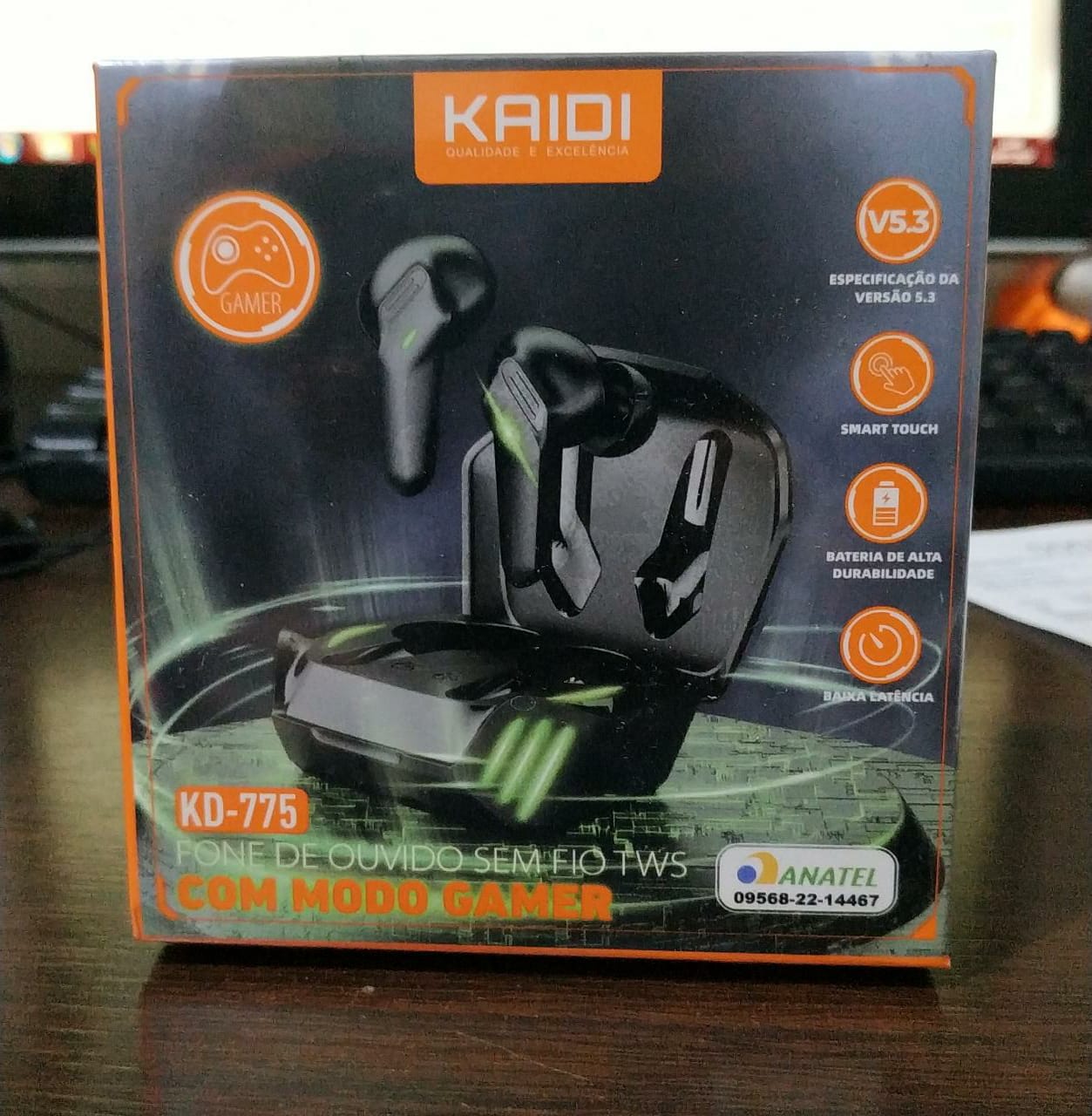  - Fones - Sem Fio LED Kaidi - unidade    Cod. KD-775 Fone Bluetooth Gamer
